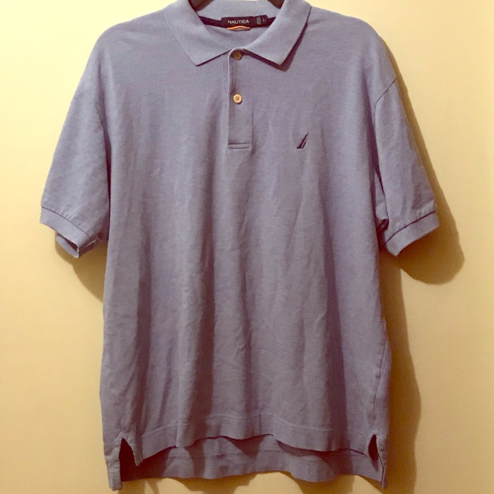 Nautica Blue Collared 2-button Tee Size Large